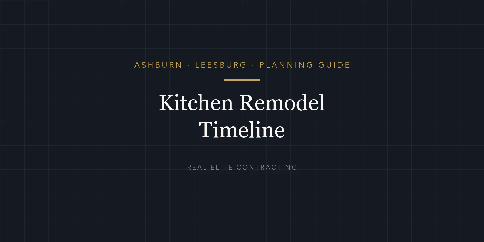 How Long a Kitchen Remodel Takes in Ashburn and Leesburg (2026)